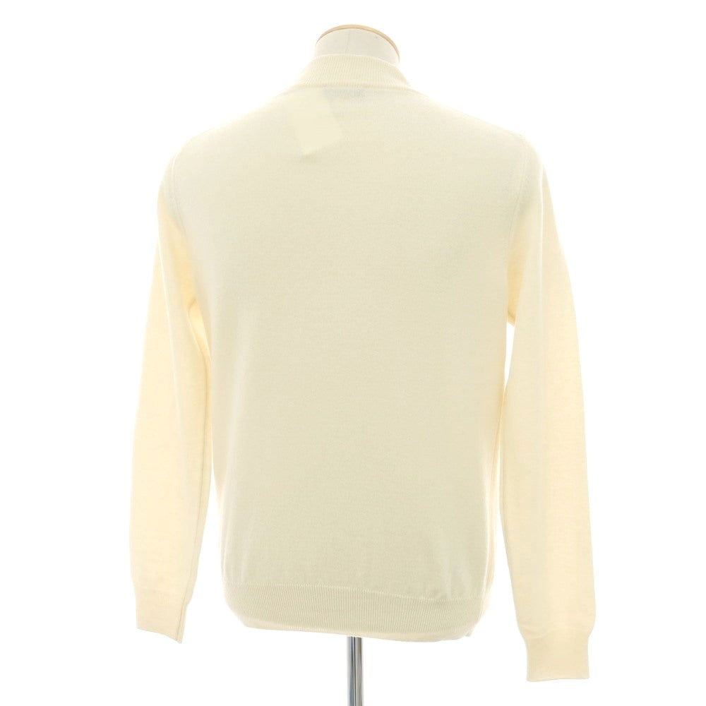 【中古】アレッサンドロルッピ Alessandro Luppi ウールカシミヤ モックネック プルオーバーニット アイボリー【 サイズ44 】【 状態ランクB 】【 メンズ 】 [APD]