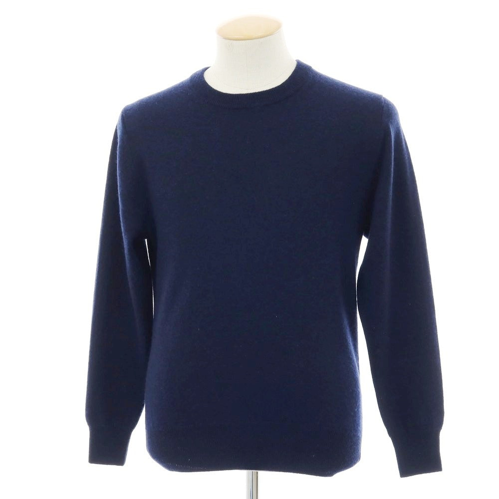 【中古】ユニバーサルランゲージ UNIVERSAL LANGUAGE ウールカシミヤ クルーネック プルオーバーニット ネイビー【 S 】【 状態ランクB 】【 メンズ 】