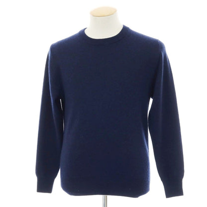 【中古】ユニバーサルランゲージ UNIVERSAL LANGUAGE ウールカシミヤ クルーネック プルオーバーニット ネイビー【 S 】【 状態ランクB 】【 メンズ 】