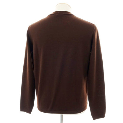 【中古】ロレンツィーニ Lorenzini ウール クルーネック プルオーバーニット ブラウン【 46 】【 状態ランクB 】【 メンズ 】