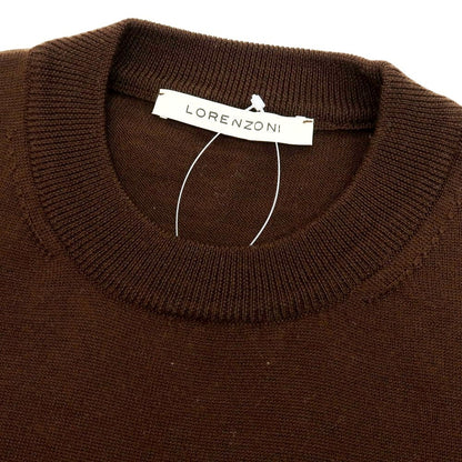 【中古】ロレンツィーニ Lorenzini ウール クルーネック プルオーバーニット ブラウン【 46 】【 状態ランクB 】【 メンズ 】