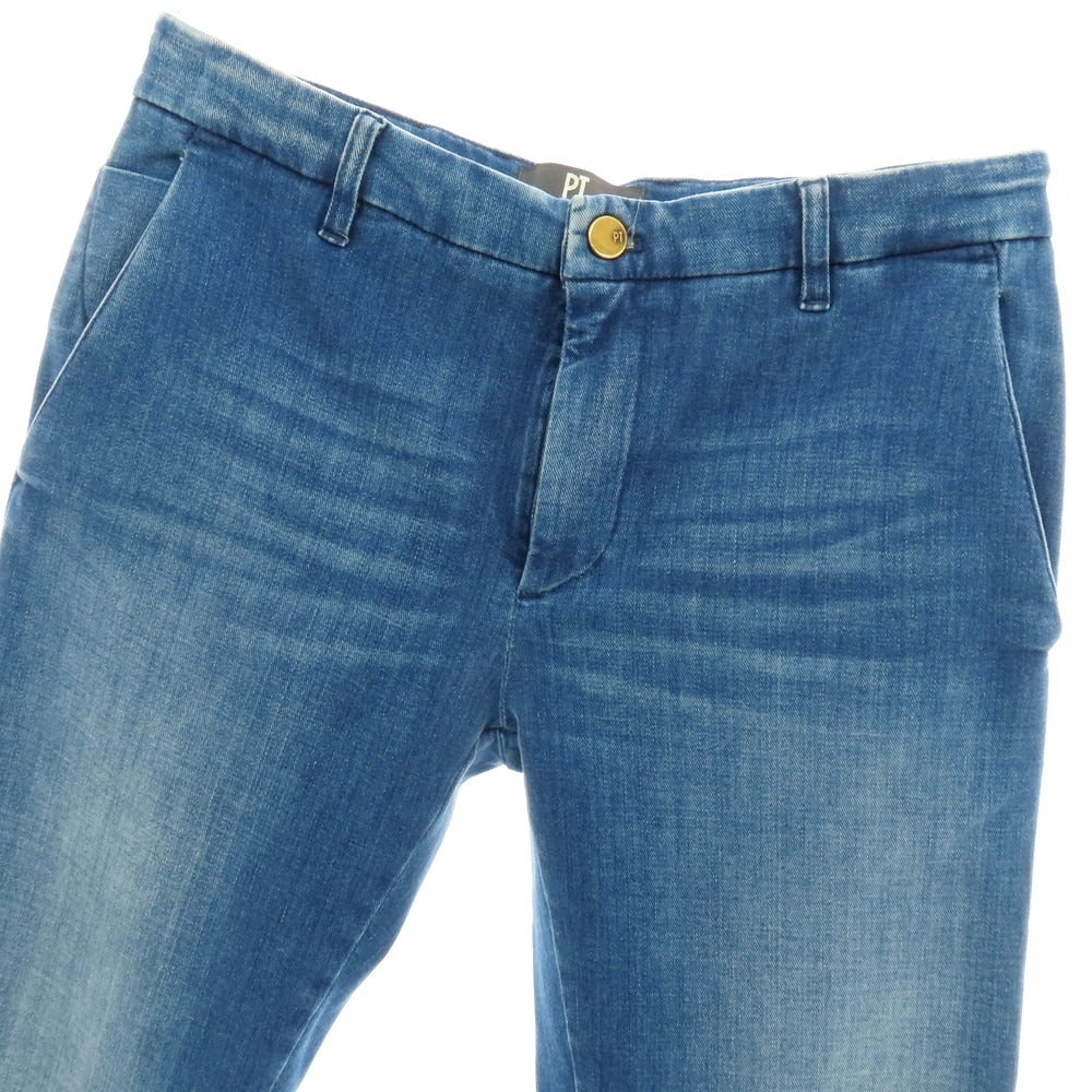 【中古】ピーティートリノ PT TORINO ストレッチ カジュアルスラックスパンツ ブルー【 32 】【 状態ランクB 】【 メンズ 】