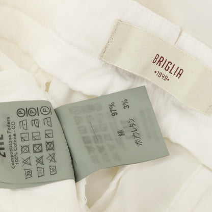 【中古】ブリリア1949 BRIGLIA 1949 BEAMS別注 ストレッチ コットン カジュアルスラックスパンツ ホワイト【サイズ46】【 状態ランクB 】【 メンズ 】