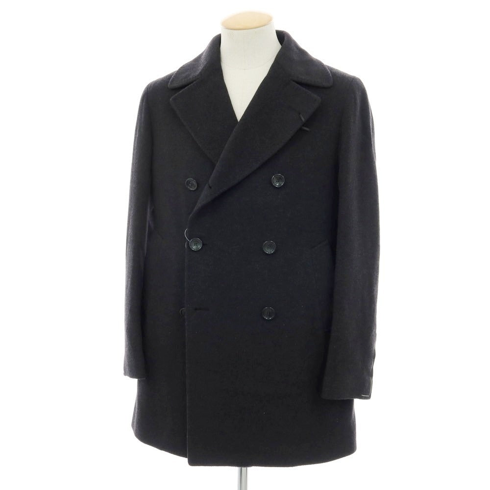 【中古】【未使用】タリアトーレ TAGLIATORE カシミヤ ピーコート ダークグレー【 44 】【 状態ランクS 】【 メンズ 】