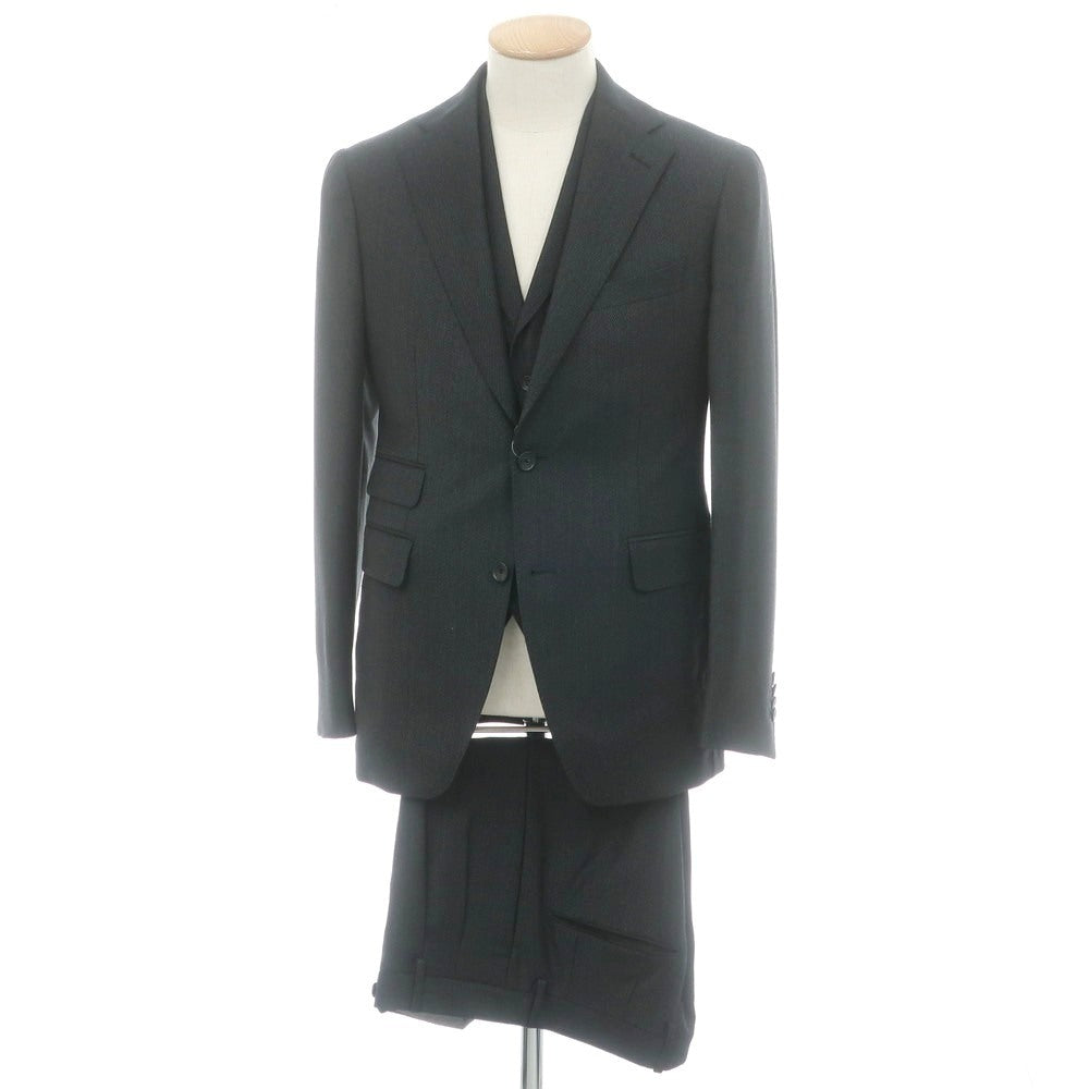 【中古】タリアトーレ TAGLIATORE Brilla per il gusto別注 MIURA スリーピース ウール 2つボタンスーツ ダークグレー【 44 】【 状態ランクB 】【 メンズ 】