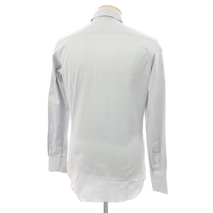 【中古】アヴィーノ AVINO コットン ヘリンボーン織り タブカラー ドレスシャツ グレー【 37 】【 状態ランクB 】【 メンズ 】