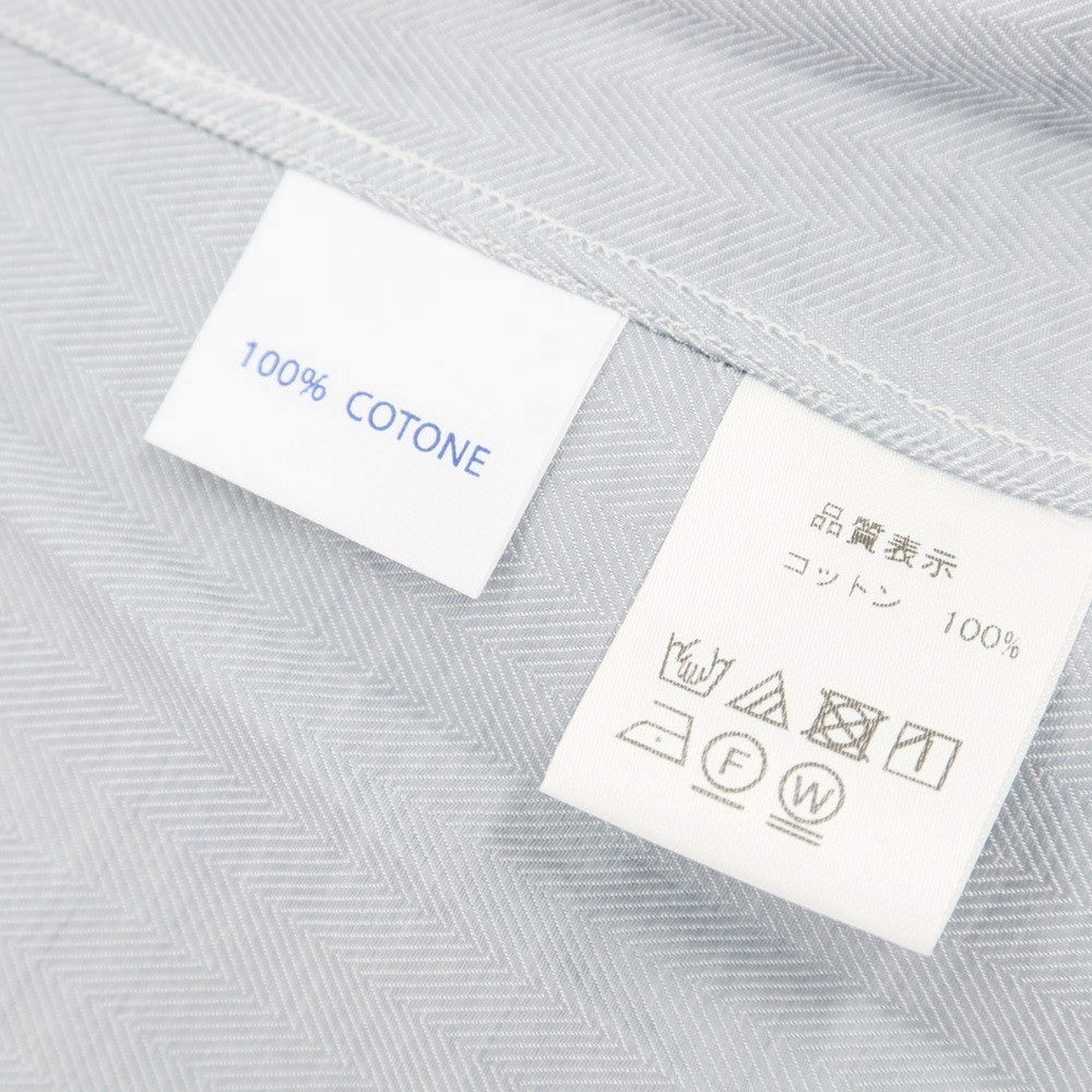 【中古】アヴィーノ AVINO コットン ヘリンボーン織り タブカラー ドレスシャツ グレー【 37 】【 状態ランクB 】【 メンズ 】