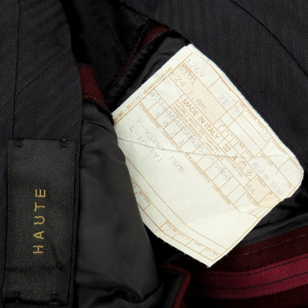 【中古】オート HAUTE ウールメタル カジュアルスラックスパンツ ボルドー【 44 】【 状態ランクB 】【 メンズ 】
