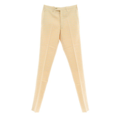 【中古】レ スパーデ Le Spade ウール チェック カジュアルスラックスパンツ アイボリーxオレンジ【 42 】【 状態ランクB 】【 メンズ 】