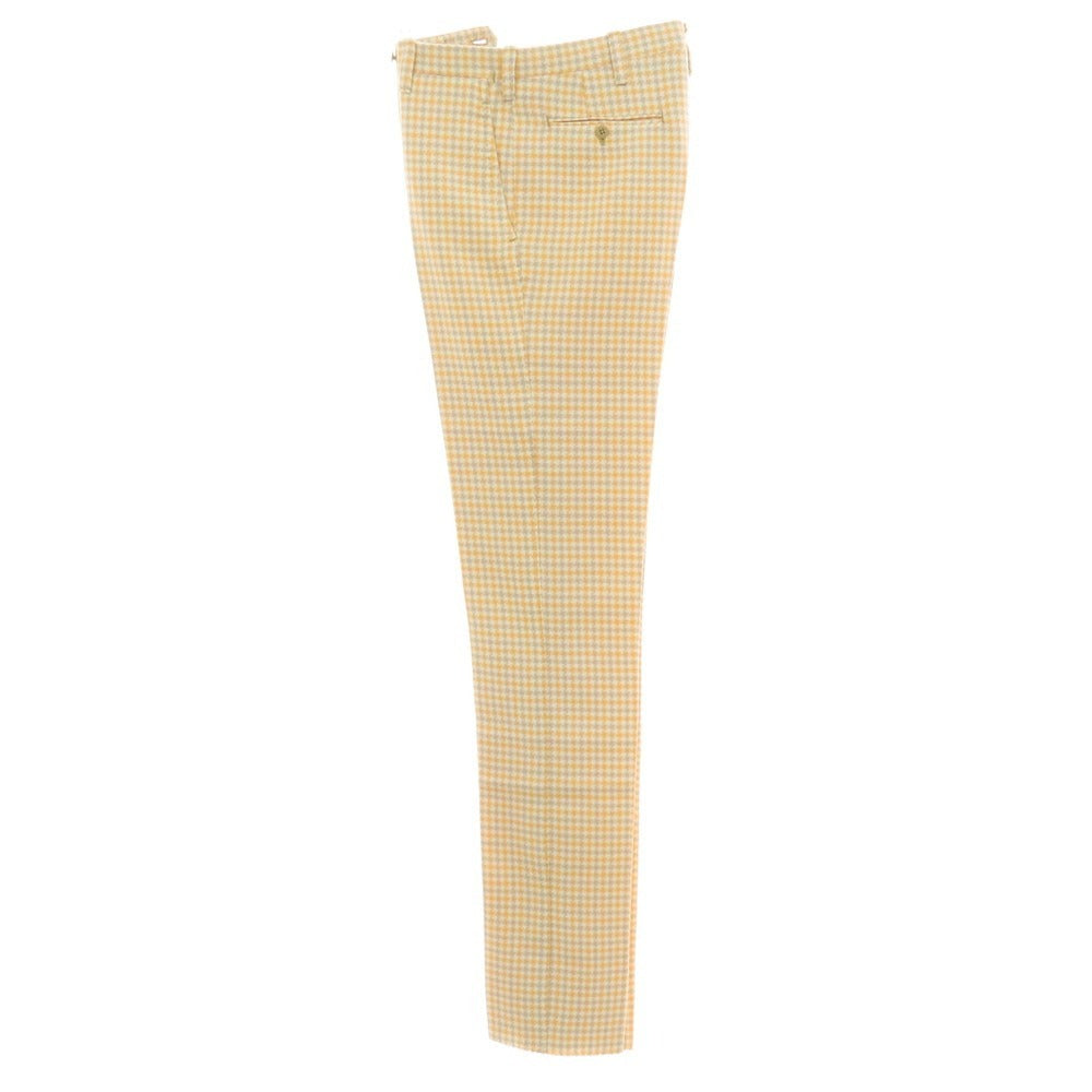 【中古】レ スパーデ Le Spade ウール チェック カジュアルスラックスパンツ アイボリーxオレンジ【サイズ42】【 状態ランクB 】【 メンズ 】[BPD]