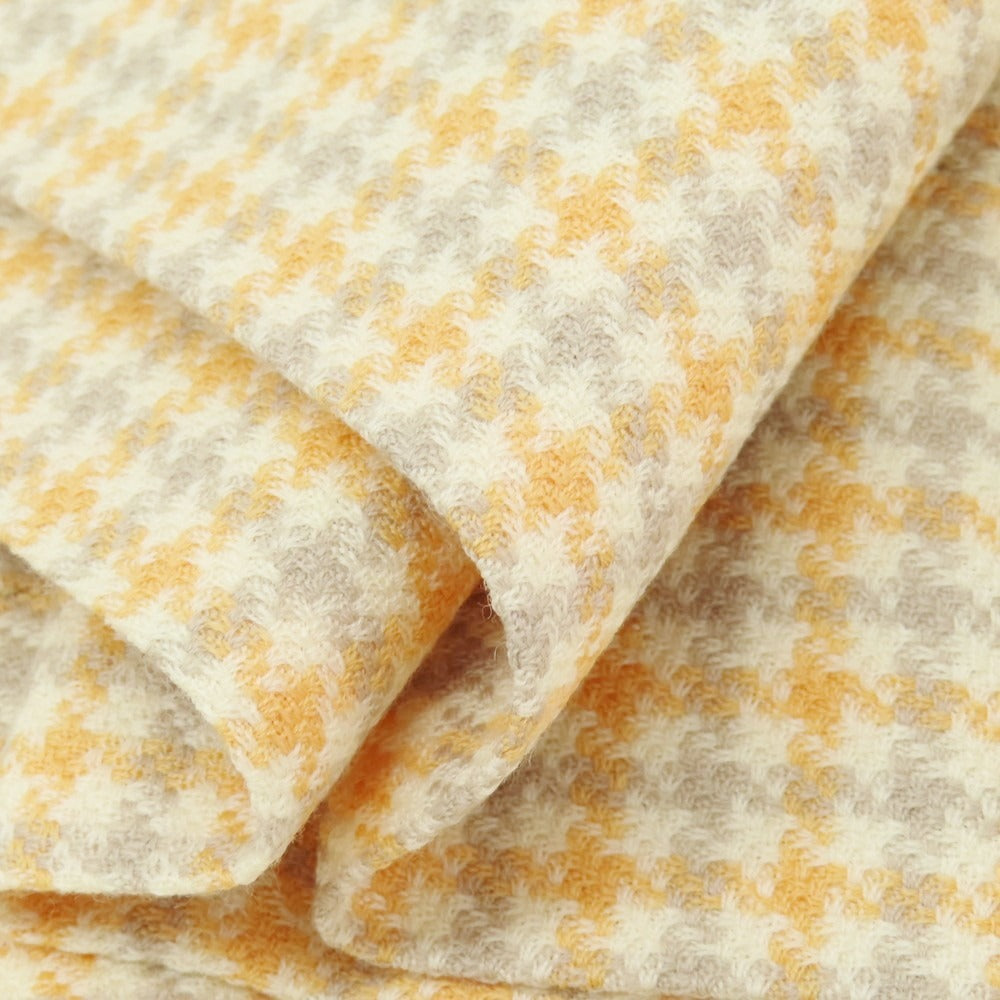 【中古】レ スパーデ Le Spade ウール チェック カジュアルスラックスパンツ アイボリーxオレンジ【 42 】【 状態ランクB 】【 メンズ 】