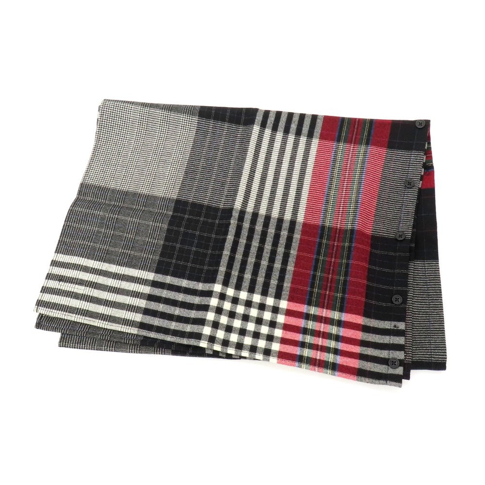 【中古】エンジニアードガーメンツ Engineered Garments チェック ウール ショール グレーxブラック【 状態ランクB 】【 メンズ 】