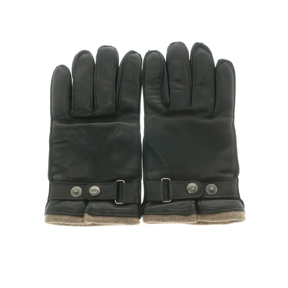 【中古】アルポ ALPO レザー カシミヤライニング 手袋 グローブ ブラック【 7 1/2 】【 状態ランクB 】【 メンズ 】