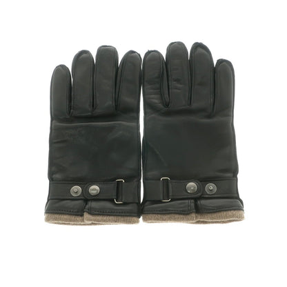 【中古】アルポ ALPO レザー カシミヤライニング 手袋 グローブ ブラック【 7 1/2 】【 状態ランクB 】【 メンズ 】