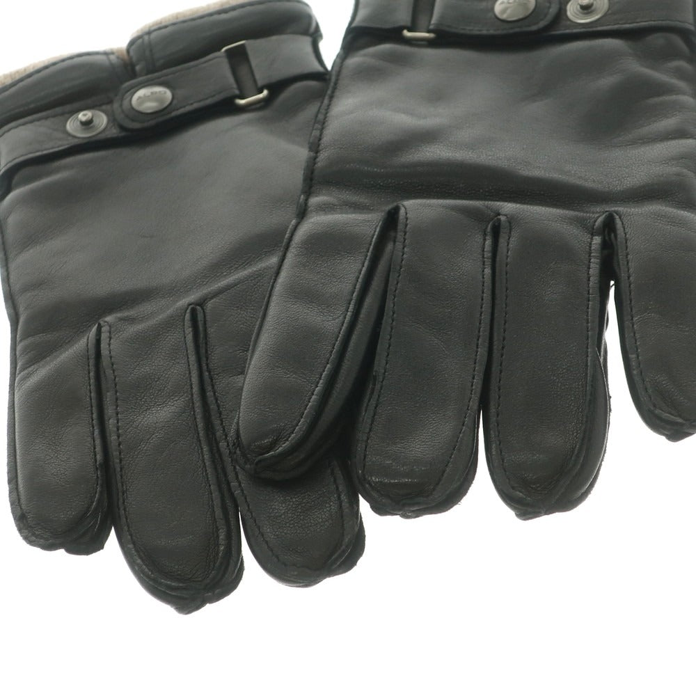 【中古】アルポ ALPO レザー カシミヤライニング 手袋 グローブ ブラック【 サイズ7 1/2 】【 状態ランクB 】【 メンズ 】 [APD]