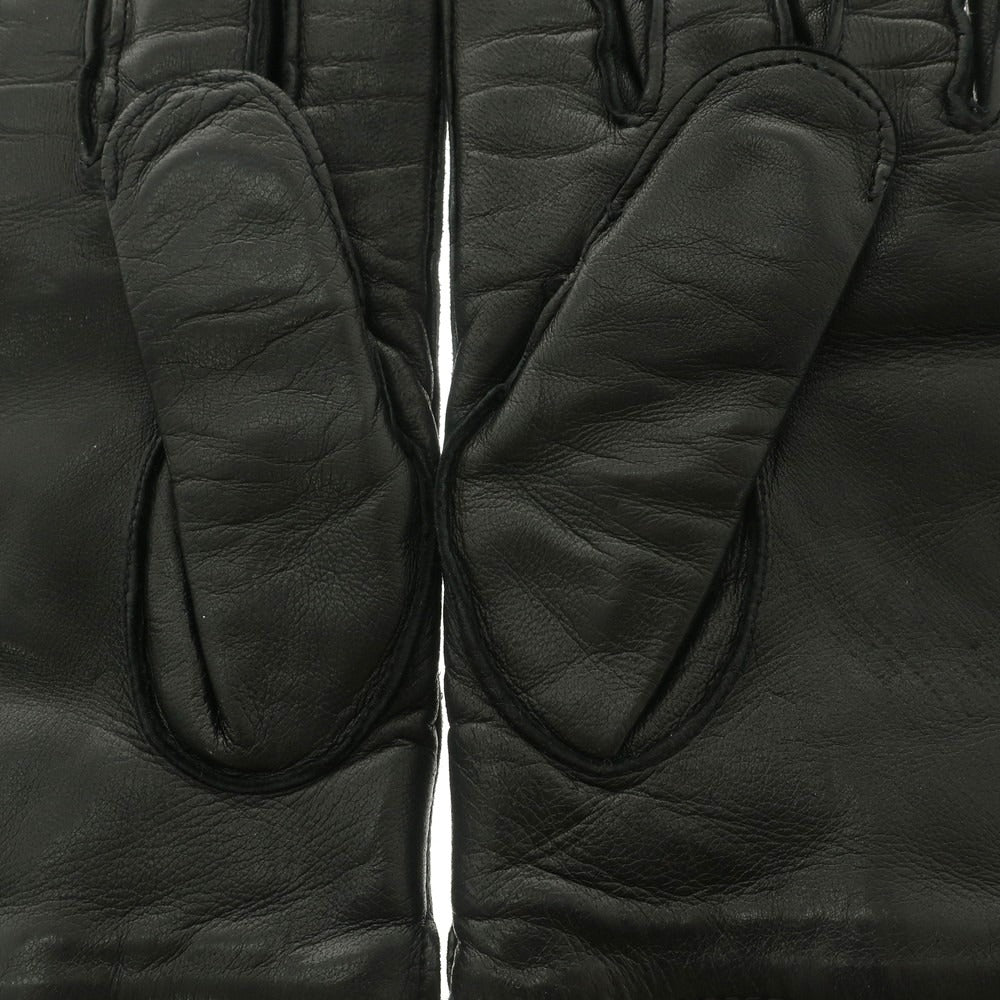【中古】アルポ ALPO レザー カシミヤライニング 手袋 グローブ ブラック【 7 1/2 】【 状態ランクB 】【 メンズ 】