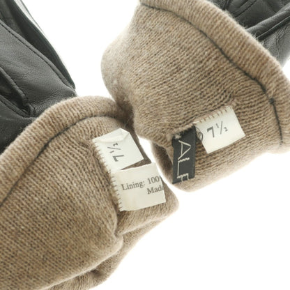 【中古】アルポ ALPO レザー カシミヤライニング 手袋 グローブ ブラック【 7 1/2 】【 状態ランクB 】【 メンズ 】