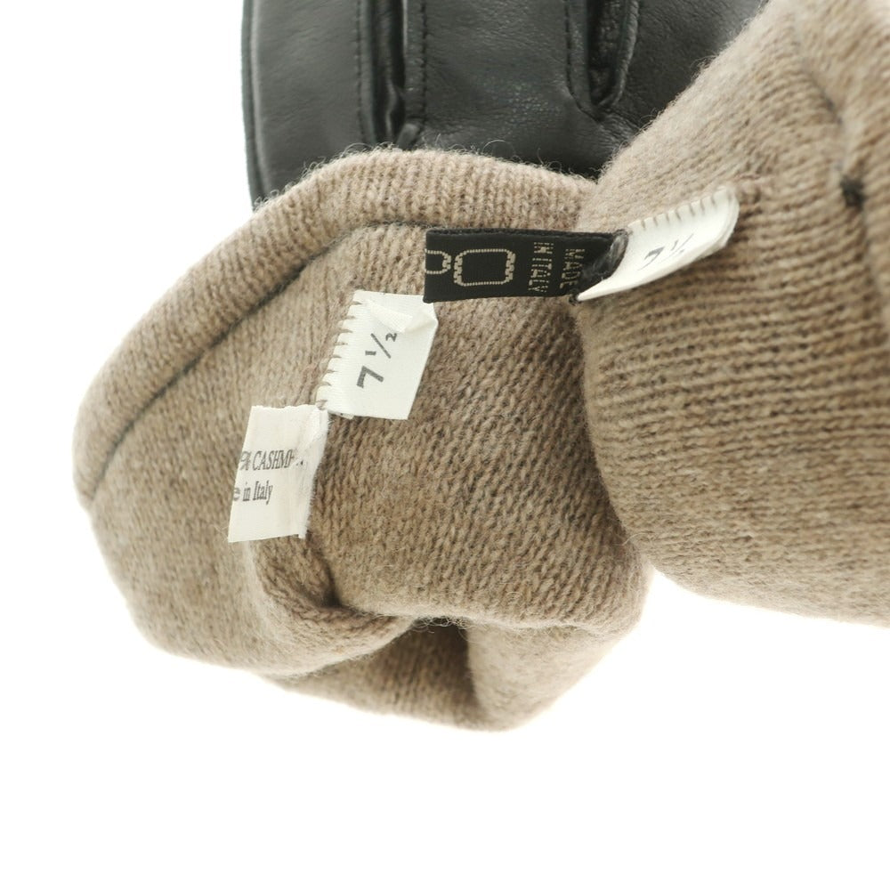 【中古】アルポ ALPO レザー カシミヤライニング 手袋 グローブ ブラック【 7 1/2 】【 状態ランクB 】【 メンズ 】