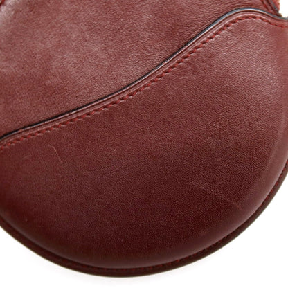 【中古】カルティエ CARTIER レザー サークル コインケース ボルドー【 状態ランクB 】【 ユニセックス 】