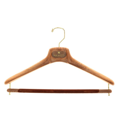 【中古】マイネッティ Mainetti 3本セット ハンガー ブラウンxゴールド【サイズ40】【 状態ランクB 】【 メンズ 】