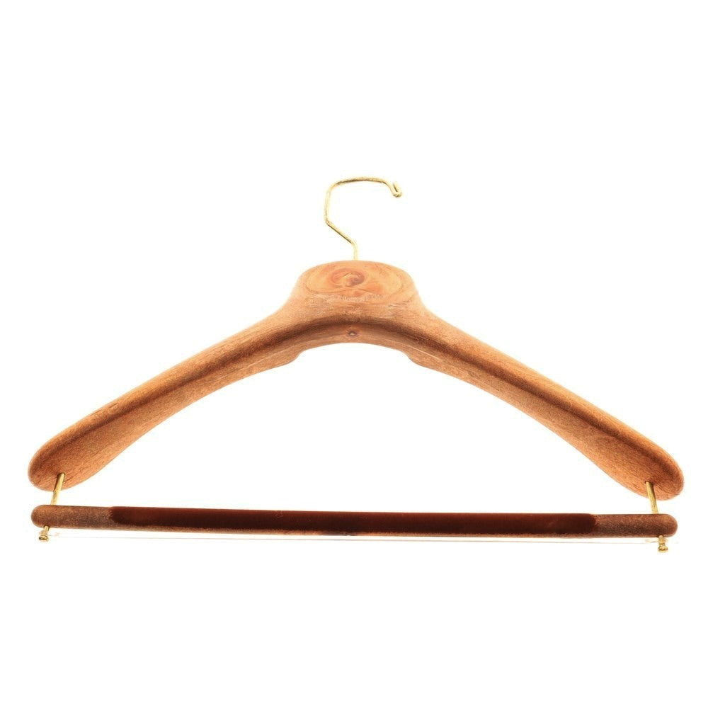 【中古】マイネッティ Mainetti 3本セット ハンガー ブラウンxゴールド【サイズ40】【 状態ランクB 】【 メンズ 】