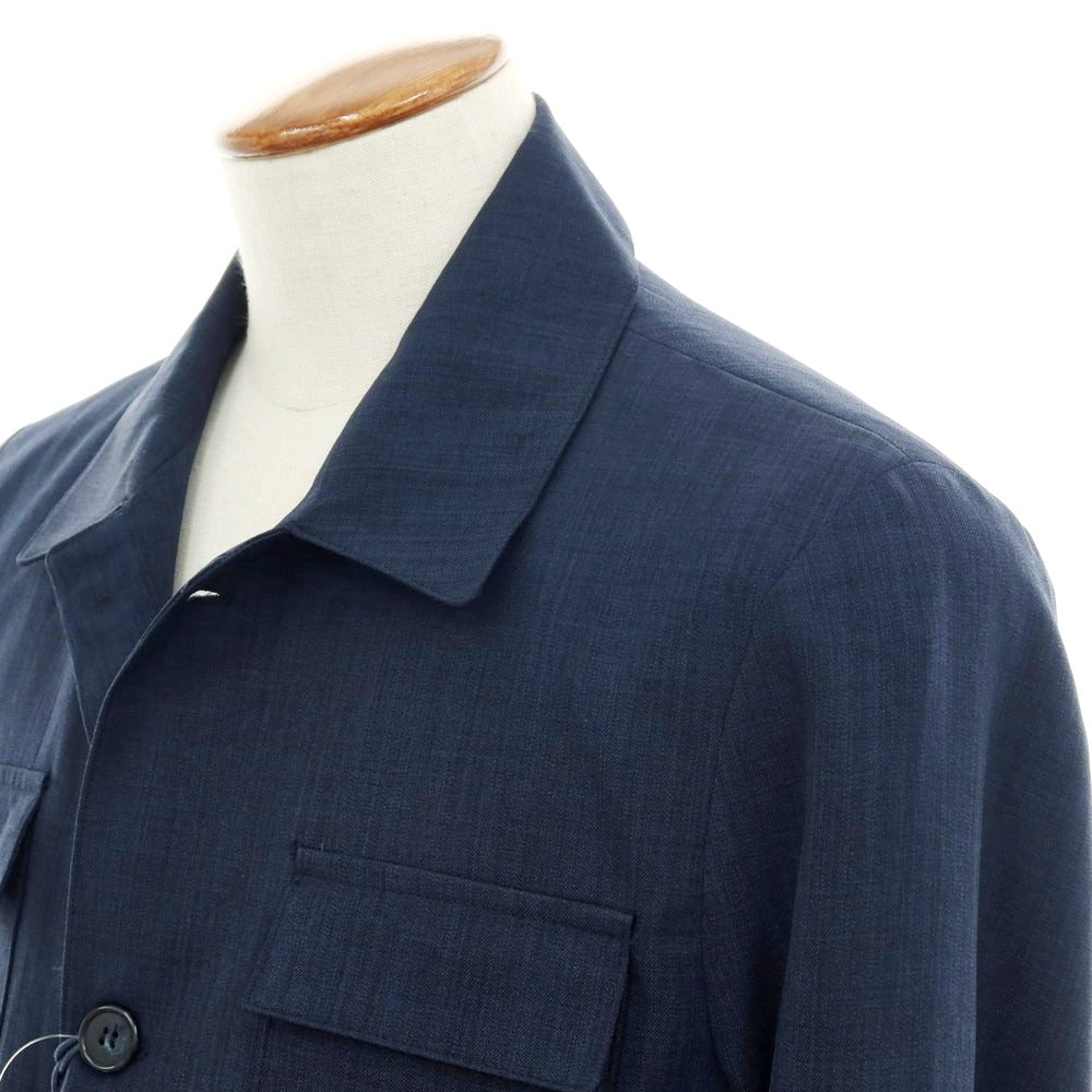 【新品】ガウディ GAUDI 26SS ポリエステル セットアップ スーツ ネイビー【 48 】【 状態ランクN 】【 メンズ 】