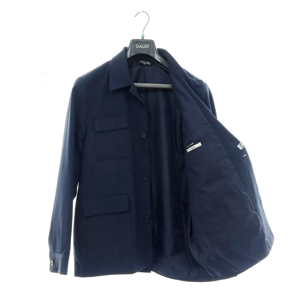 【新品】ガウディ GAUDI 26SS ポリエステル セットアップ スーツ ネイビー【 48 】【 状態ランクN 】【 メンズ 】