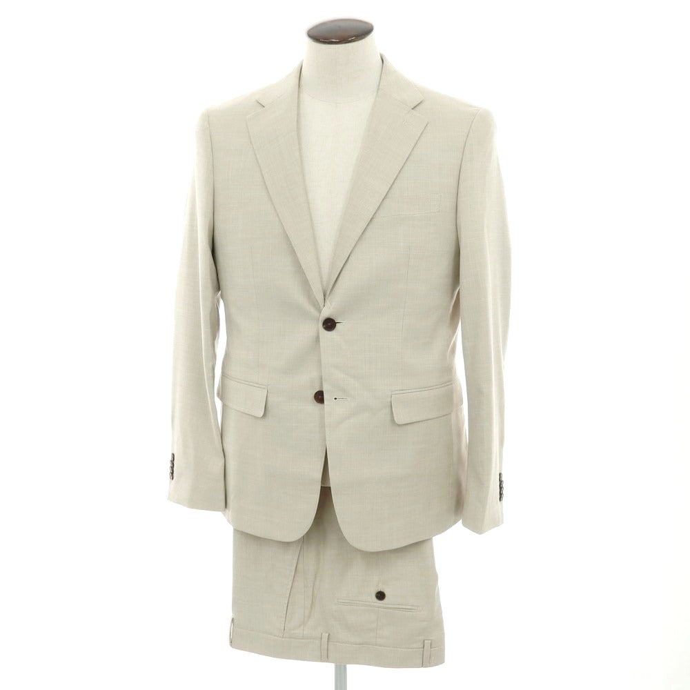 【新品アウトレット】ガウディ GAUDI 26SS ストレッチポリエステル 2つボタンスーツ サンドベージュ【 50（紙タグ表記） 】【 状態ランクN- 】【 メンズ 】
