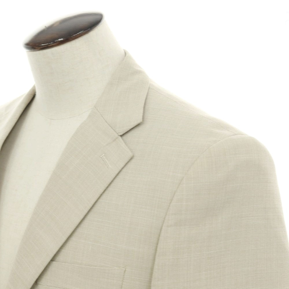 【新品アウトレット】ガウディ GAUDI 26SS ストレッチポリエステル 2つボタンスーツ サンドベージュ【 50（紙タグ表記） 】【 状態ランクN- 】【 メンズ 】