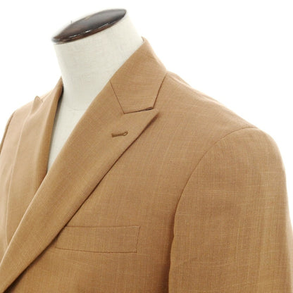 【新品】ガウディ GAUDI 26SS ストレッチポリエステル ダブルスーツ ライトブラウン【 50 】【 状態ランクN 】【 メンズ 】