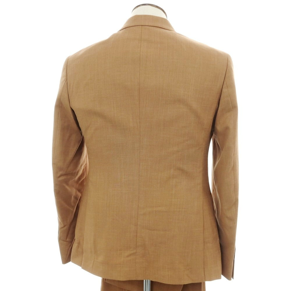 【新品】ガウディ GAUDI 26SS ストレッチポリエステル ダブルスーツ ライトブラウン【サイズ50】【 状態ランクN 】【 メンズ 】[DPD]