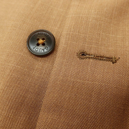 【新品】ガウディ GAUDI 26SS ストレッチポリエステル ダブルスーツ ライトブラウン【 50 】【 状態ランクN 】【 メンズ 】