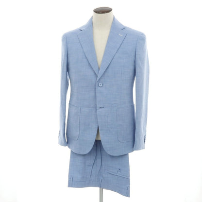 【新品】ガウディ GAUDI 26SS ストレッチポリエステル 2つボタンスーツ ライトブルー【 50 】【 状態ランクN 】【 メンズ 】