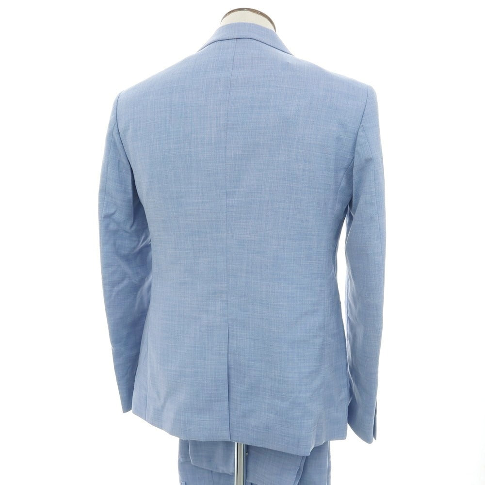 【新品】ガウディ GAUDI 26SS ストレッチポリエステル 2つボタンスーツ ライトブルー【サイズ50】【 状態ランクN 】【 メンズ 】[DPD]