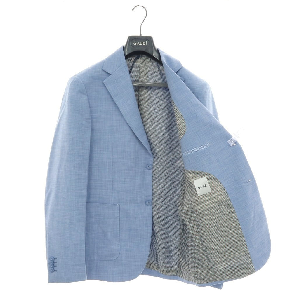 【新品】ガウディ GAUDI 26SS ストレッチポリエステル 2つボタンスーツ ライトブルー【サイズ50】【 状態ランクN 】【 メンズ 】[DPD]