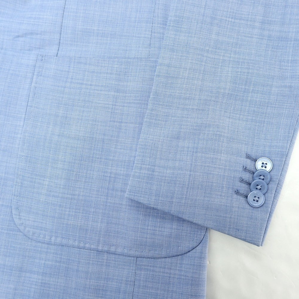 【新品】ガウディ GAUDI 26SS ストレッチポリエステル 2つボタンスーツ ライトブルー【 50 】【 状態ランクN 】【 メンズ 】