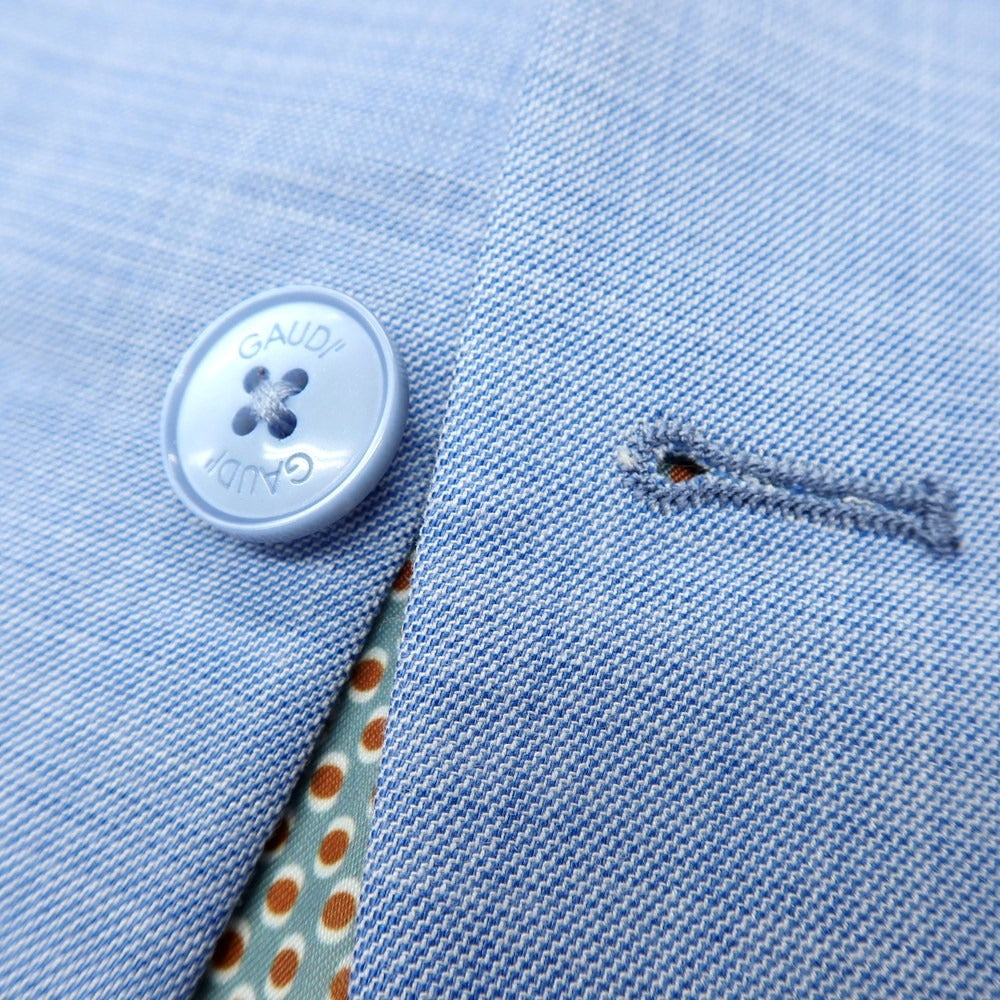 【新品】ガウディ GAUDI 26SS ストレッチポリエステル 2つボタンスーツ ライトブルー【サイズ50】【 状態ランクN 】【 メンズ 】[DPD]