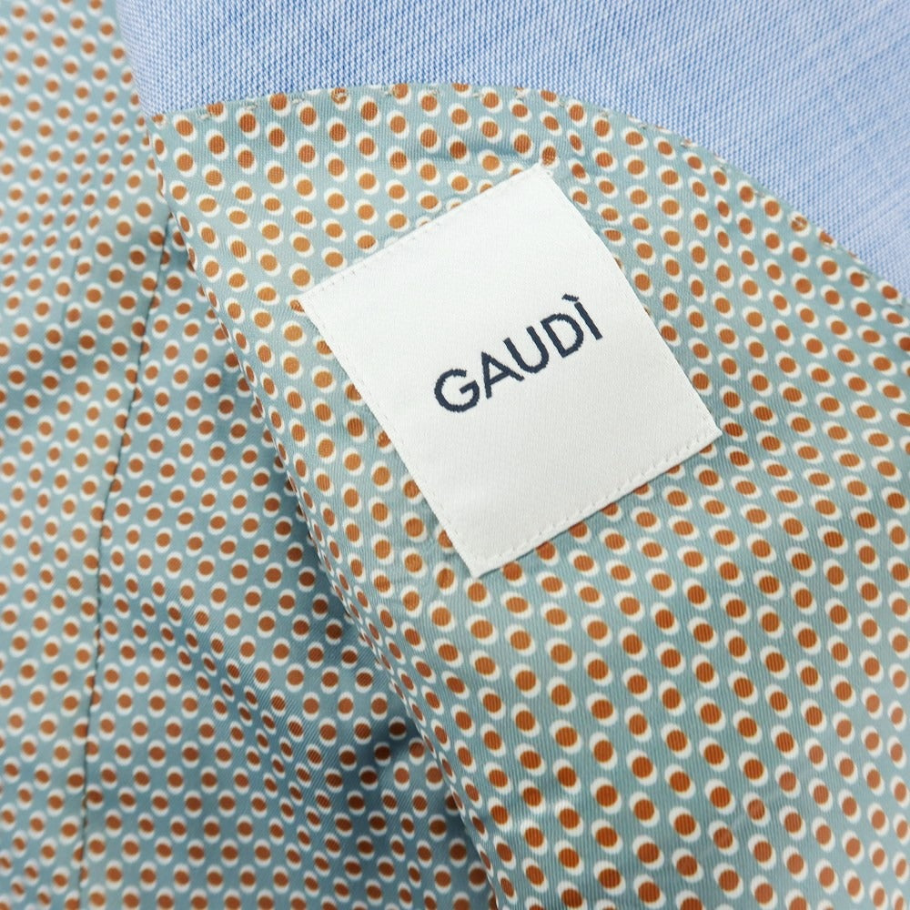【新品】ガウディ GAUDI 26SS ストレッチポリエステル 2つボタンスーツ ライトブルー【サイズ50】【 状態ランクN 】【 メンズ 】[DPD]