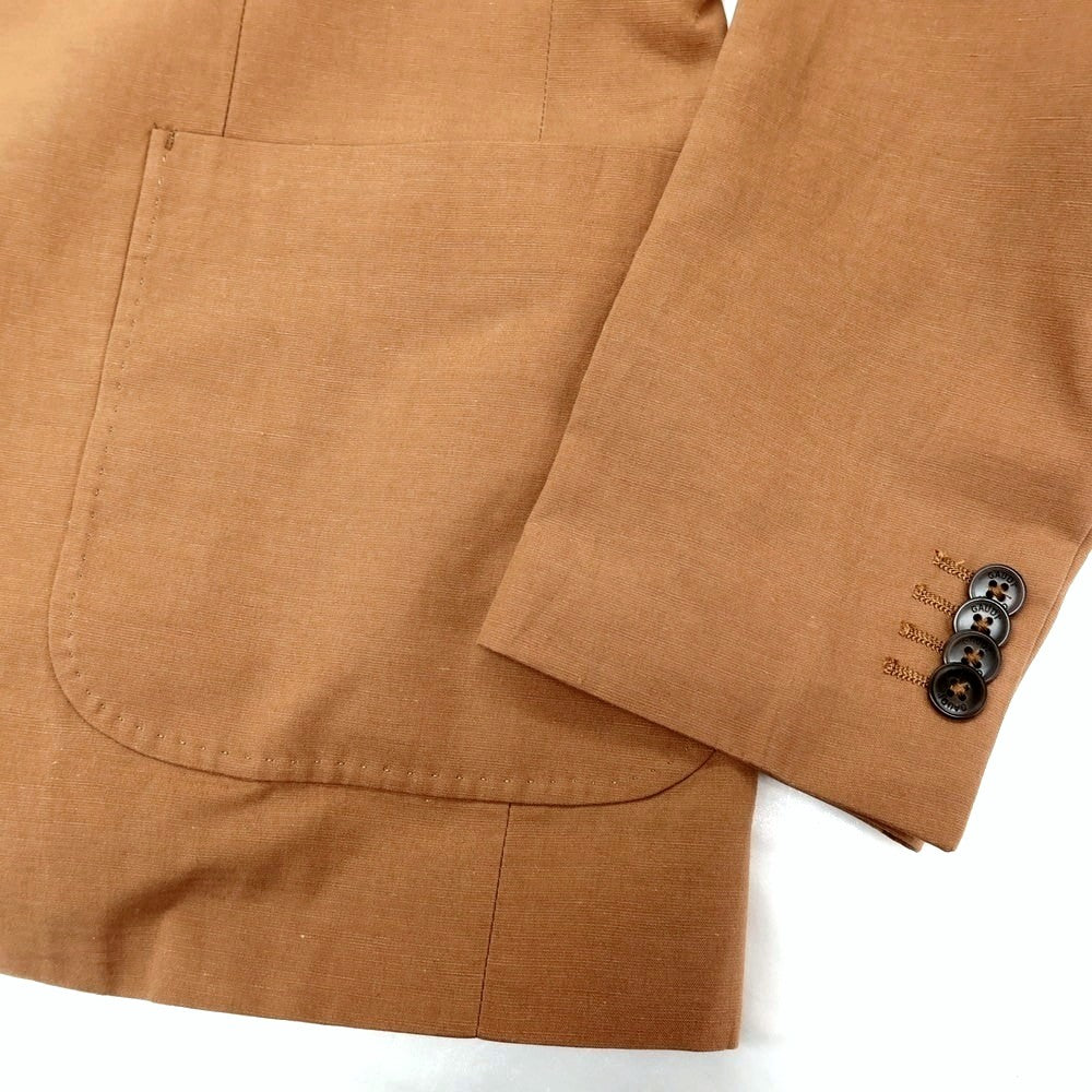 【新品】ガウディ GAUDI 26SS リヨセルリネン 2つボタンスーツ ライトブラウン【 50 】【 状態ランクN 】【 メンズ 】