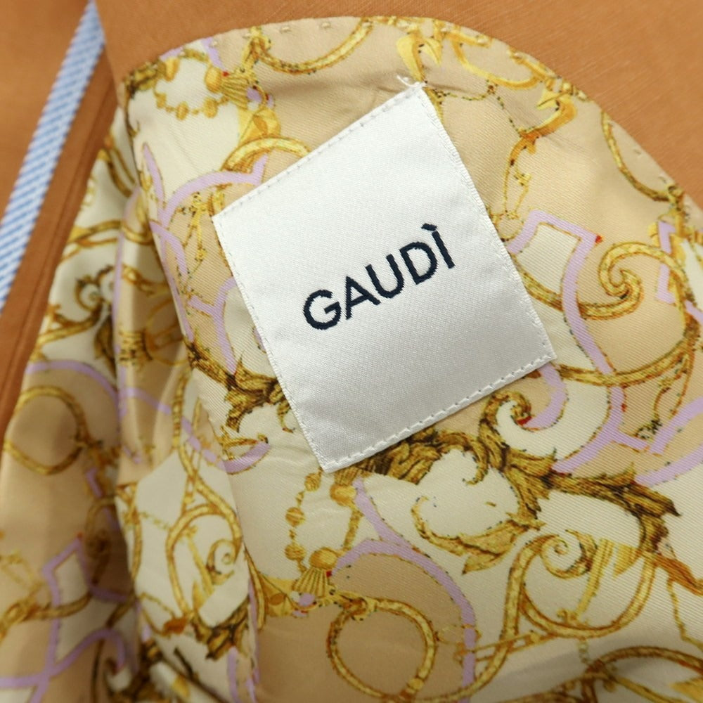 【新品】ガウディ GAUDI 26SS リヨセルリネン 2つボタンスーツ ライトブラウン【 50 】【 状態ランクN 】【 メンズ 】