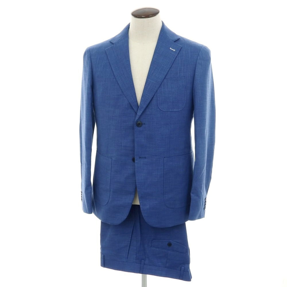 【新品】ガウディ GAUDI 26SS ストレッチポリエステル 2つボタンスーツ ダークブルー【サイズ50】【 状態ランクN 】【 メンズ 】[DPD]