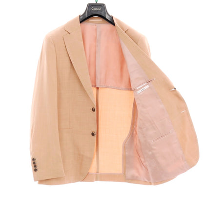 【新品】ガウディ GAUDI 26SS ポリエステルヴィスコース テーラードジャケット サーモン【 48 】【 状態ランクN 】【 メンズ 】