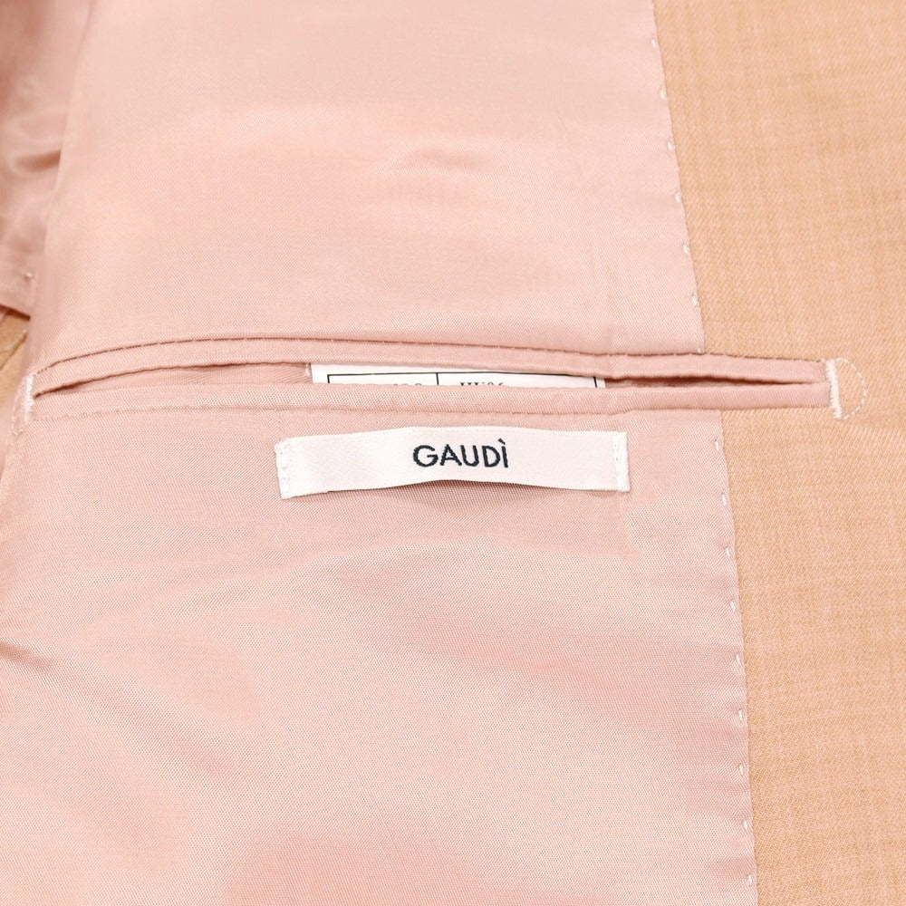 【新品】ガウディ GAUDI 26SS ポリエステルヴィスコース テーラードジャケット サーモン【 48 】【 状態ランクN 】【 メンズ 】