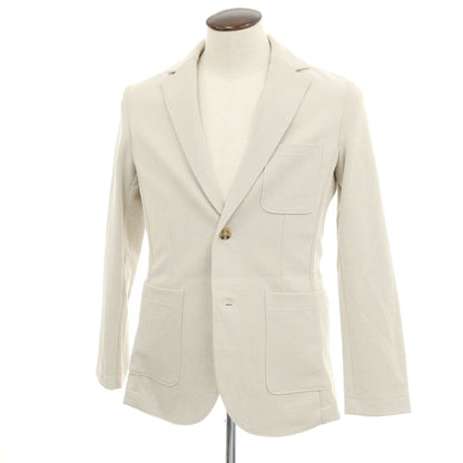 【新品】ガウディ GAUDI 26SS ポリエステルコットンジャージー カジュアルジャケット ベージュ【 50 】【 状態ランクN 】【 メンズ 】