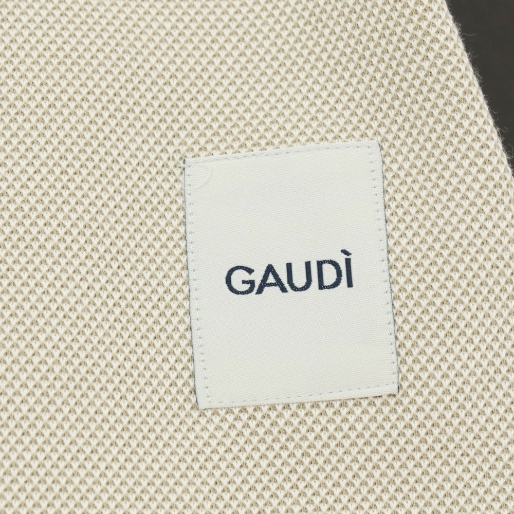 【新品】ガウディ GAUDI 26SS ポリエステルコットンジャージー カジュアルジャケット ベージュ【 50 】【 状態ランクN 】【 メンズ 】