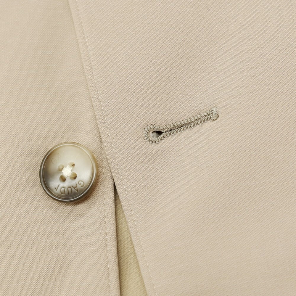 【新品】ガウディ GAUDI 26SS ナイロンレーヨンジャージー カジュアルジャケット ベージュ【 50 】【 状態ランクN 】【 メンズ 】