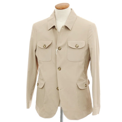 【新品アウトレット】ガウディ GAUDI 26SS ストレッチポリエステル カジュアルジャケット ベージュ【 48 】【 状態ランクN- 】【 メンズ 】