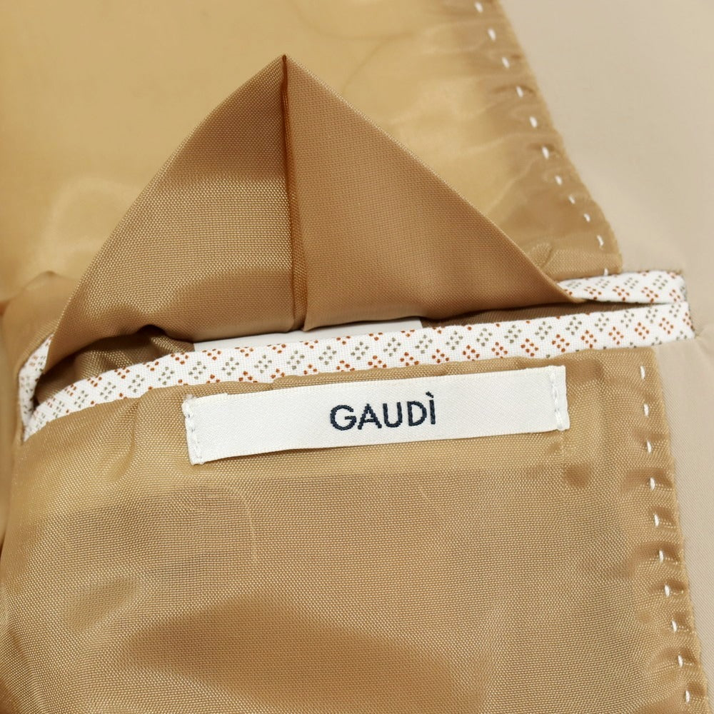 【新品アウトレット】ガウディ GAUDI 26SS ストレッチポリエステル カジュアルジャケット ベージュ【 48 】【 状態ランクN- 】【 メンズ 】