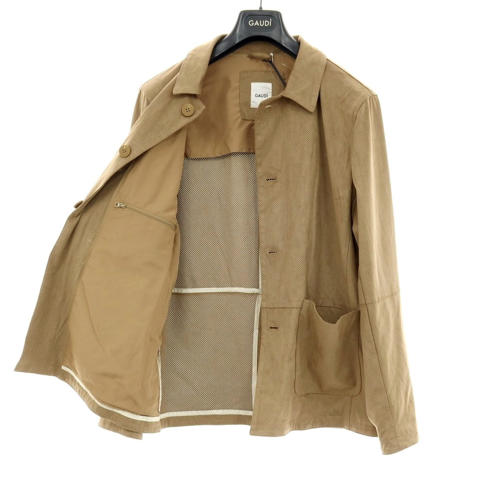 【新品アウトレット】ガウディ GAUDI 26SS エコスエード 26SS エコスエードブルゾン ベージュ【 L 】【 状態ランクN- 】【 メンズ 】