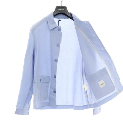 【新品アウトレット】ガウディ GAUDI 26SS リヨセルリネン ワークジャケット ライトブルー【 50 】【 状態ランクN- 】【 メンズ 】